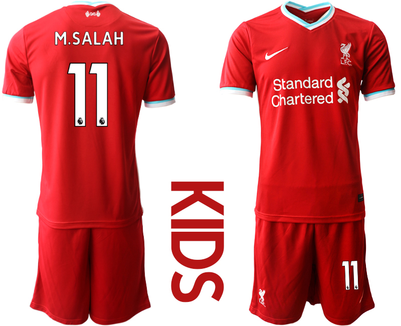 Youth 2020-2021 club Liverpool home #11 red Soccer Jerseys